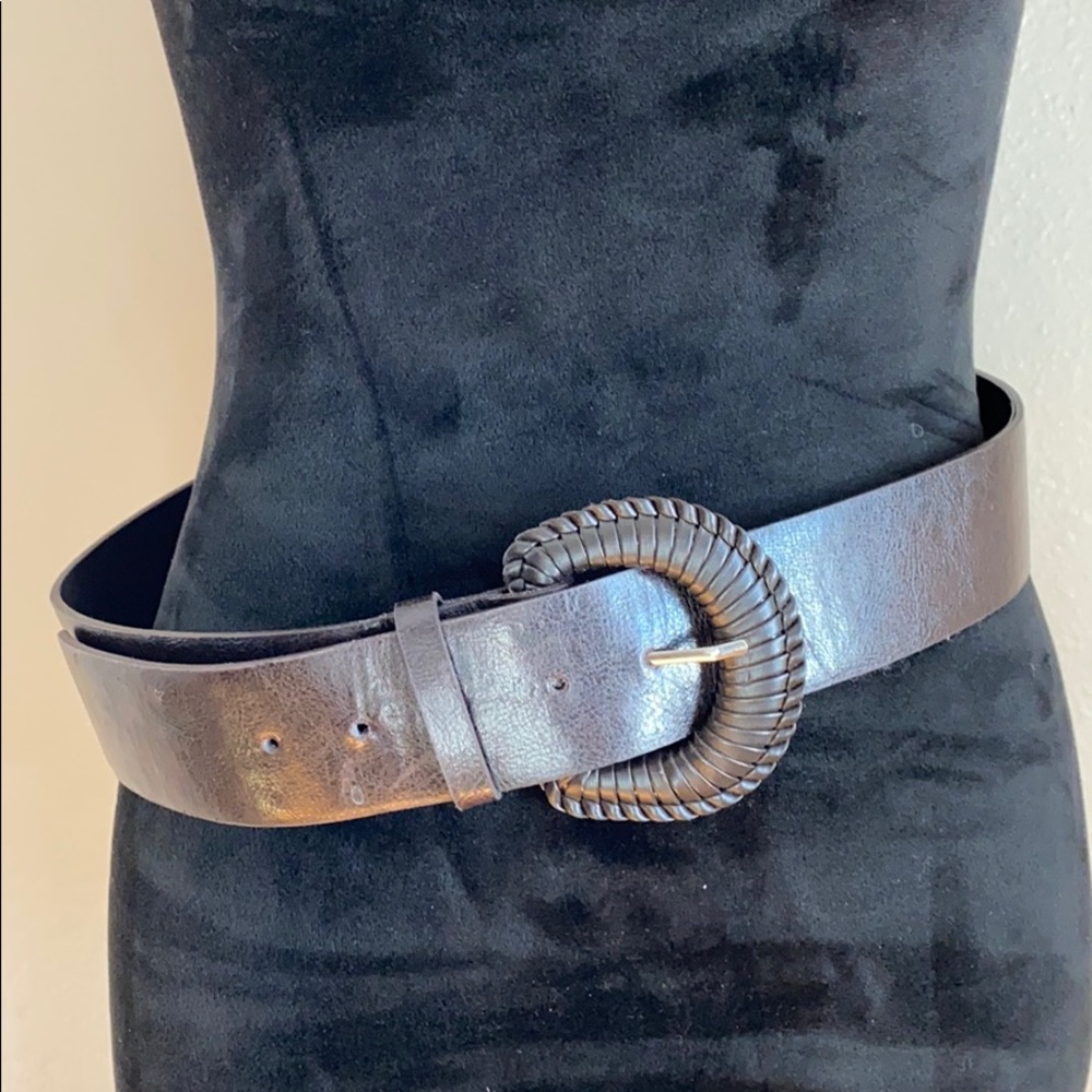 Brown leather western belt
